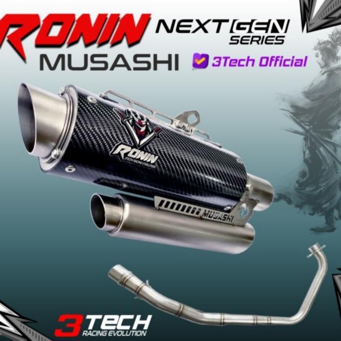 BARU.. KNALPOT RACING 3 SUARA 3TECH NEXTGEN RONIN MUSASHI FULLSET ORIGINAL