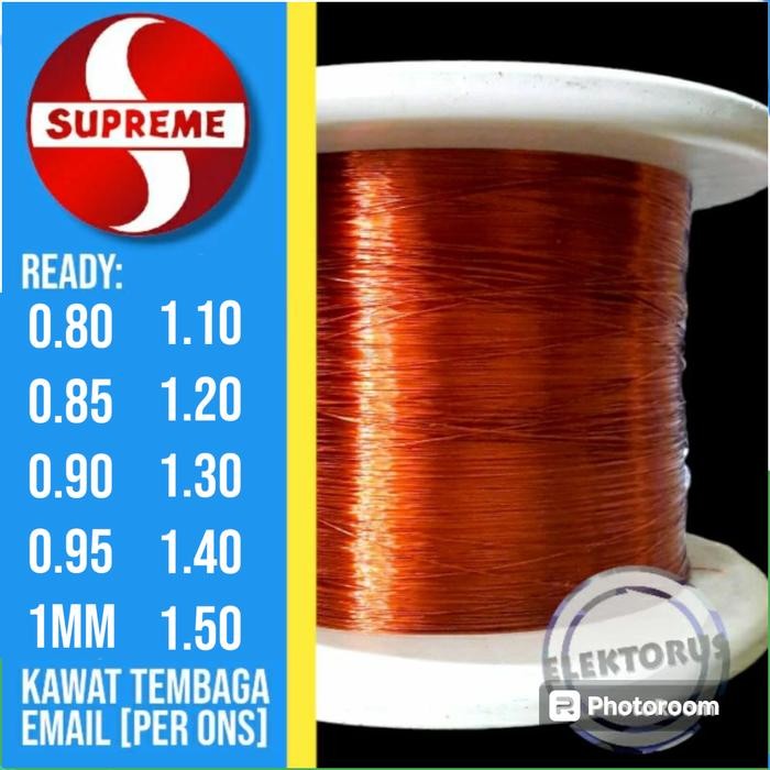 PREMIUM Kawat Tembaga 0.80 sampai 1.5mm Email SUPREME