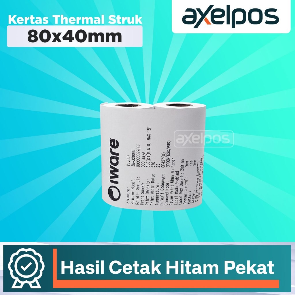 

KERTAS THERMAL STRUK KASIR 80X40MM