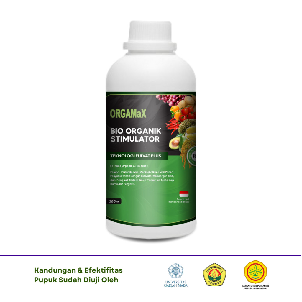 ORGAMAX 500ML - PUPUK ASAM FULVAT ORGANIK UNTUK CEGAH KUNING DAN KERITING