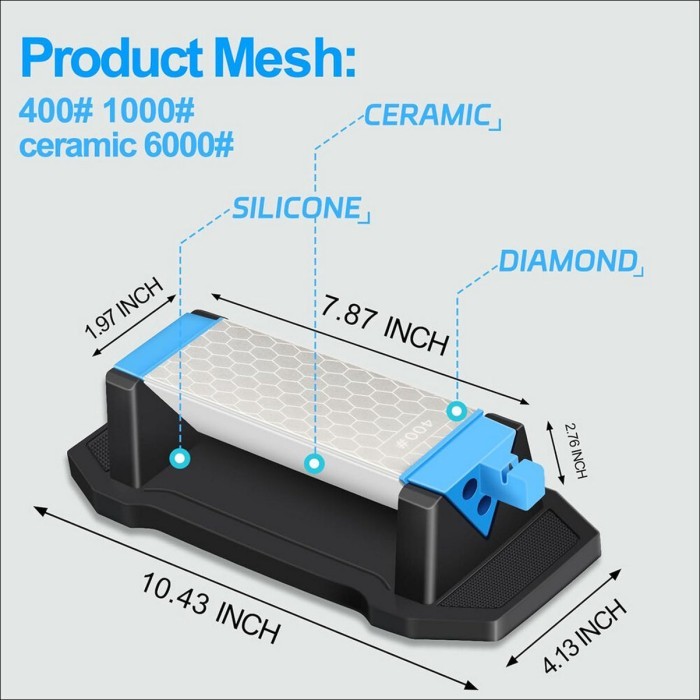 Tools Dmd 3 Side Diamond Ening Stone Whetstone 400/1000/6000
