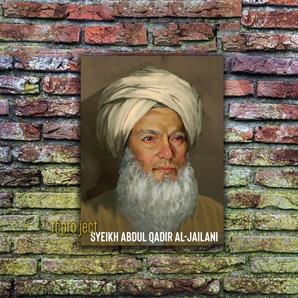Bombardilomedis Syekh Abdul Qodir Al-Jaelani Poster Ulama - Hiasan Dinding Dekorasi Rumah