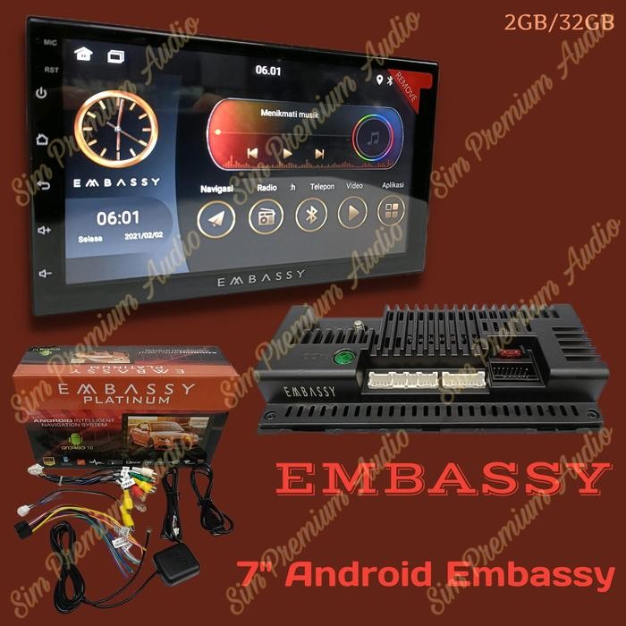 Afsheen_Fashion_ Head Unit Android Embassy 7 Inch Platinum Ram 2Gb / Rom 32Gb Android