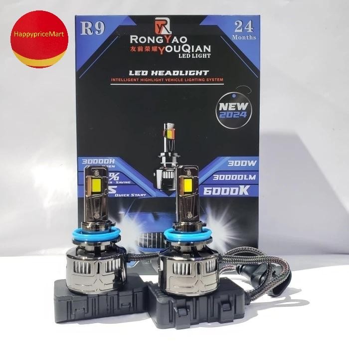 Lampu Depan Mobil Car Headlight Led Ry Rongyao Youqian 100W - H11 / H4 / Hb3 / Hb4 / H7 / H1