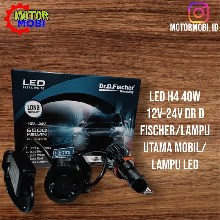 Led H4 40W 12V-24V Dr D Fischer/Lampu Utama Mobil/Lampu Led