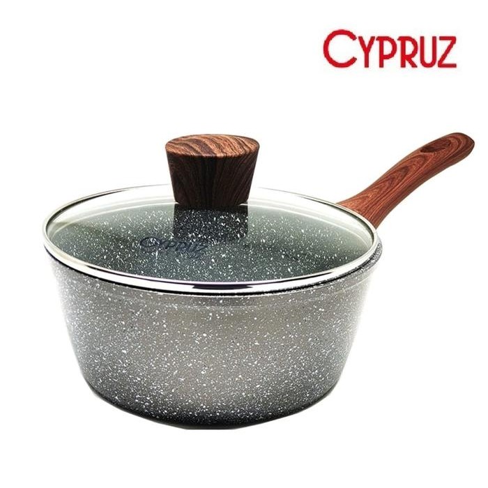 Terbaru Sauce Pan Mpasi Anti Lengket Marble Ceramic Tutup Kaca Cypruz 18Cm