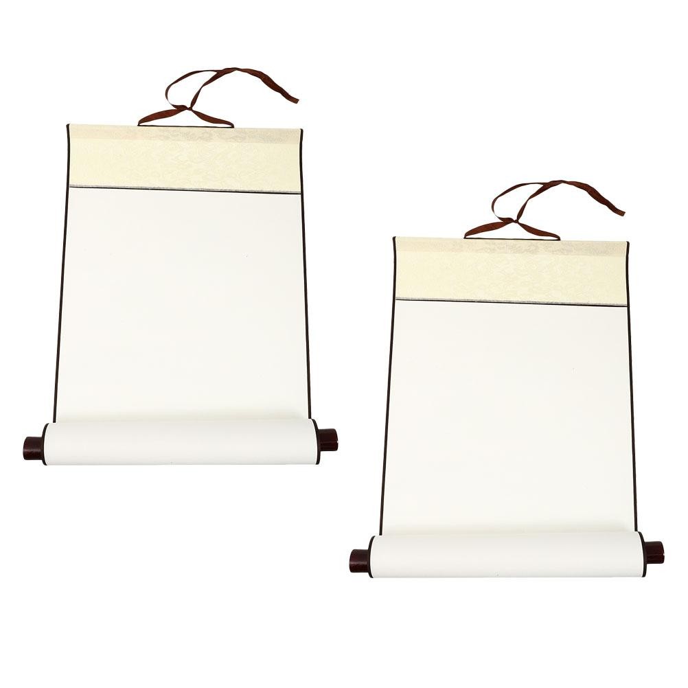 

2Pcs Xuan Paper Wall Blank Hanging For Calligraphy Watercolor Durable Practical Design Sketch Pad