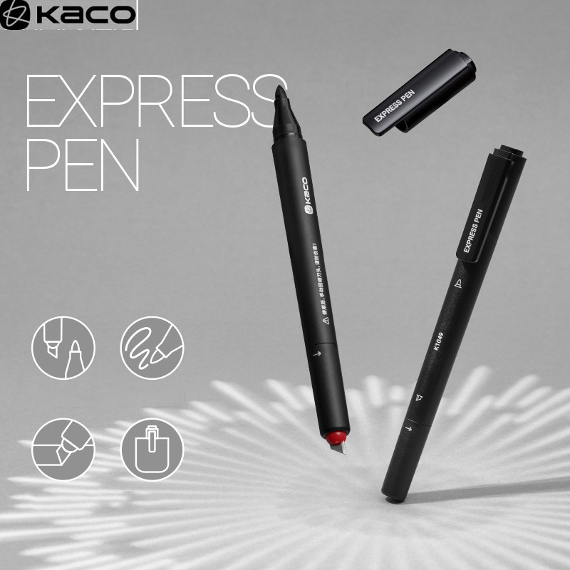 

Kaco 2-In-1 Express Pens Utility Knife, Pocket Markers Multi-Use Tool Ideal For Student White-Collar