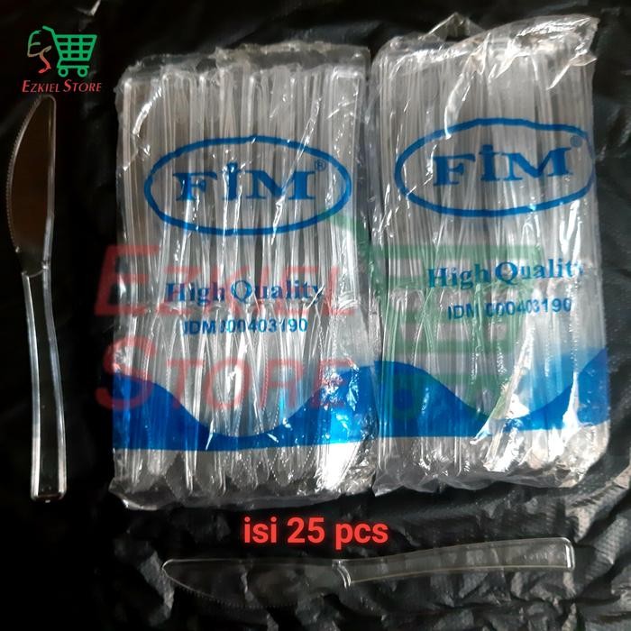 NEW PRODUK PISAU PLASTIK BENING KUE / BROWNIES MERK FIM ISI 25 PC BKM