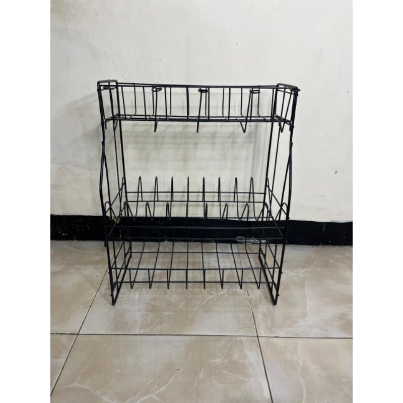 Terapitrendy Rpl 03 Hitam/Rak Piring Minimalis/Rak Dapur