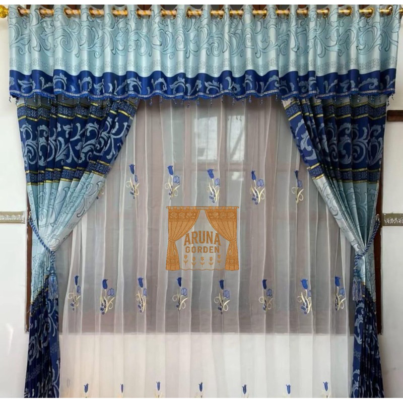 Terapitrendy Gorden Prada Model Poni Pisah Gorden Joda Poni Gorden Jendela Pintu Minimalis