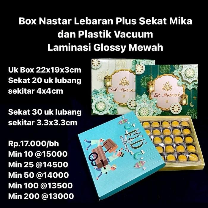 

New Box Nastar Lebaran Plus Sekat Mika dan Plastik Vacuum