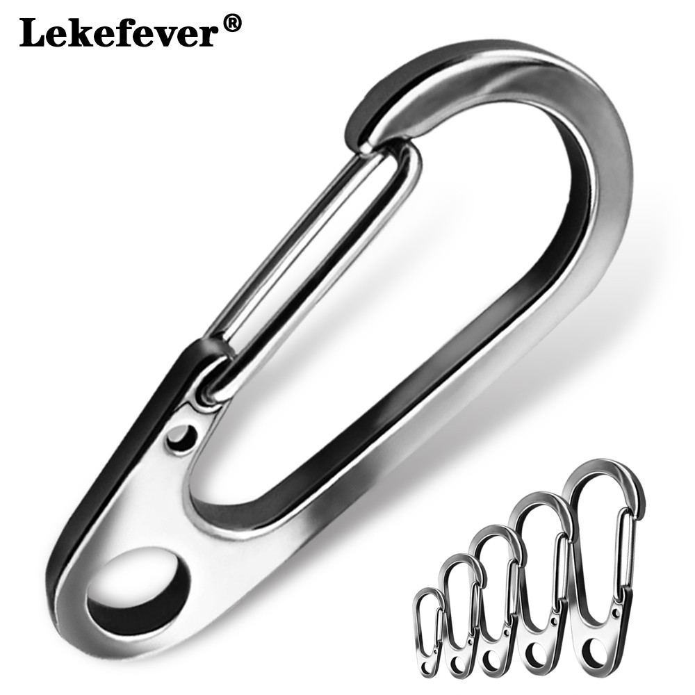 

Stainless Steel Keychain Metal Lobster Clasp Buckle Outdoor Camping Mountaineering Buckle Mini