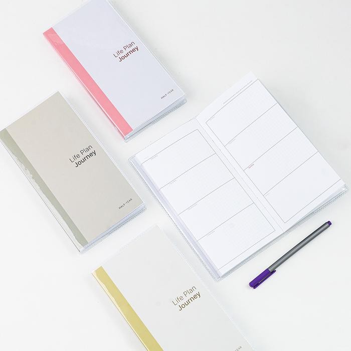 

AqibSaza Life Plan Journal - Life Plan Journey UNDATED PLANNER Half-Year (6 Months) Travel Size -