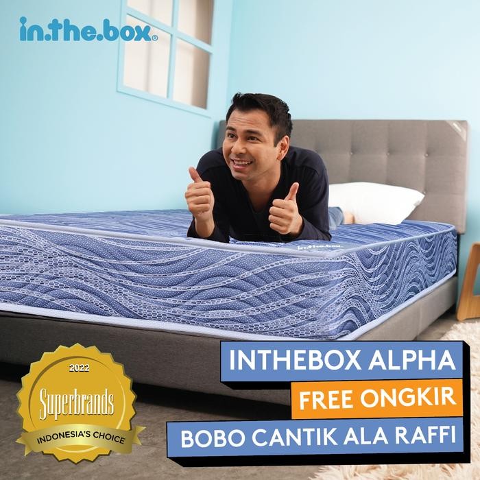 Kasur Spring Bed IN THE BOX Alpha - FREE Bantal