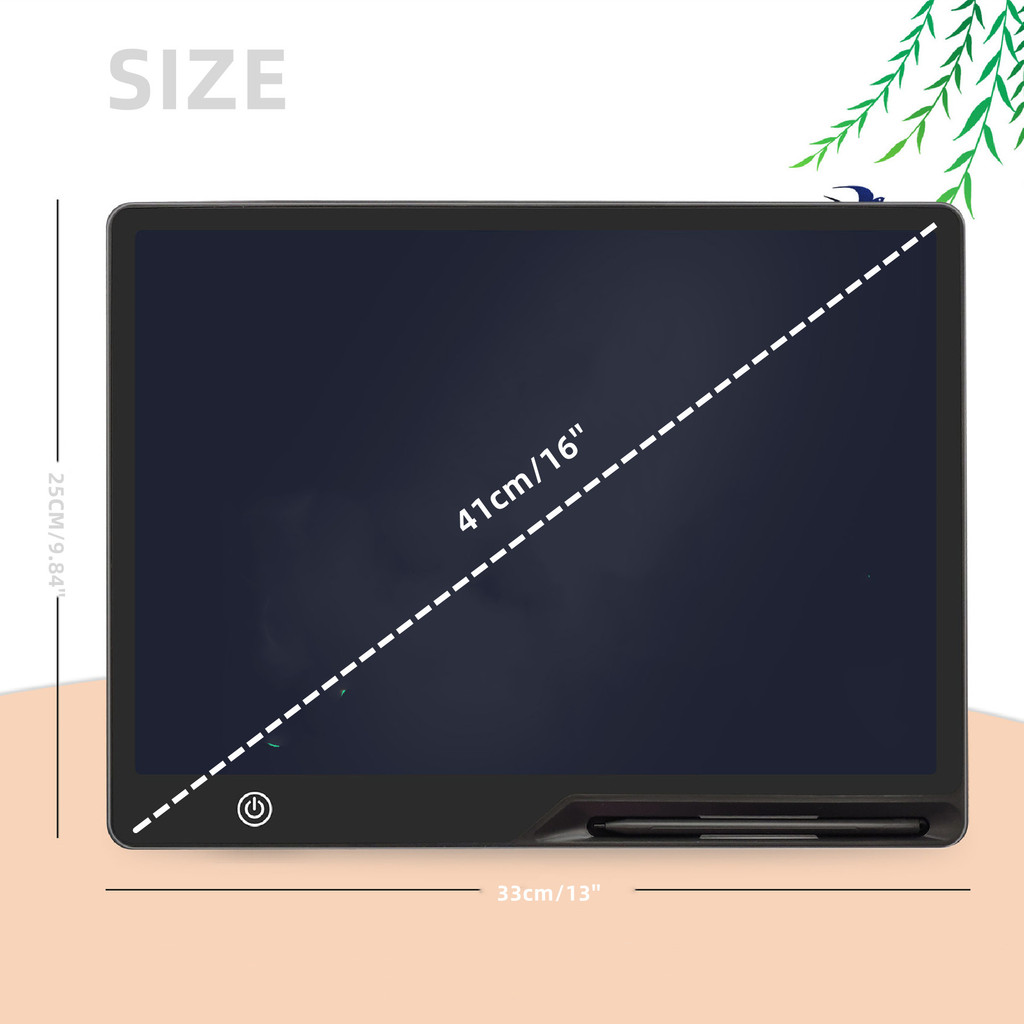 

16Inch/41Cm Usb Rechargeable Lcd Writing Tablet, Birthday, Christmas, Or Halloween Gift