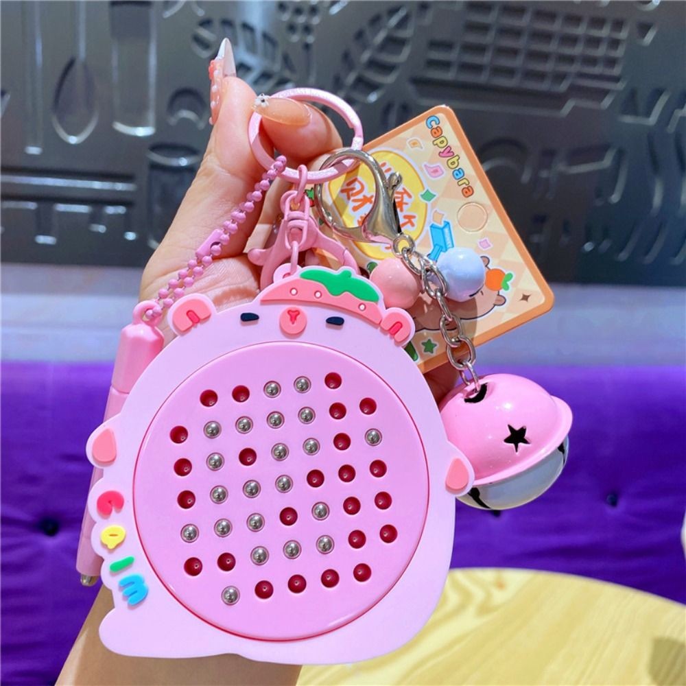 

Capybara Magnetic Drawing Board Keyring Diy Bag Ornament Mini Funny Keychain Montessori Painting