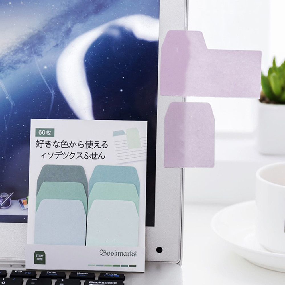 

1 Piece Lytwtw'S Adhesive Cute Refreshing Gradient Multi-Color Notes Notepad Memo Pad Office School