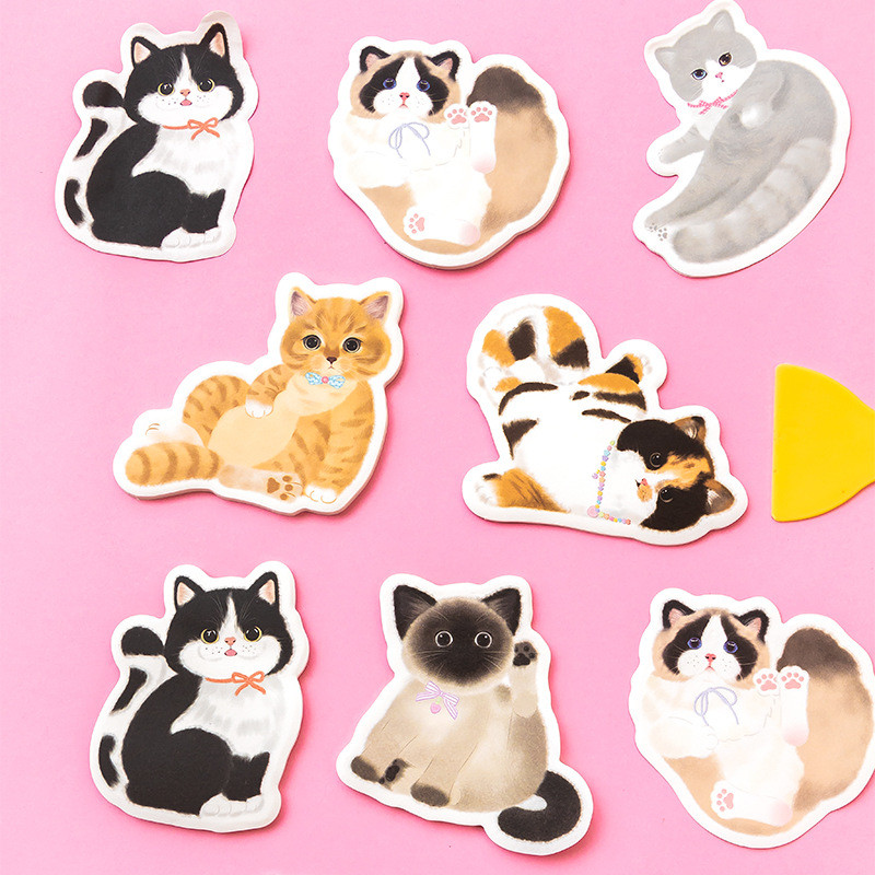 

30 Pcs/Pack Cute Sticky Notes Cartoon Sticky Notes Animals Shape Markers Flags Self-Stick Memo Pads