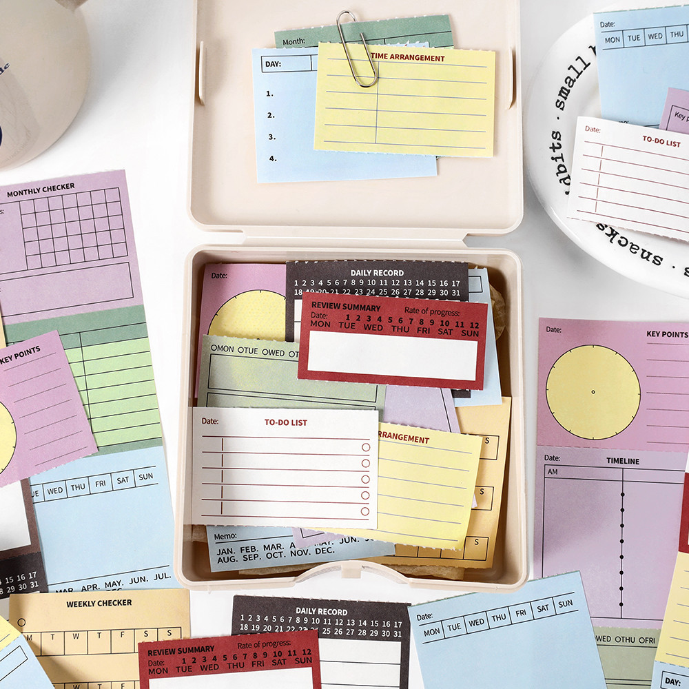 

80 Sheets Cartoon Brief Scrapbooking Memo Pad Simple Ins Message Paper Student List Notes School