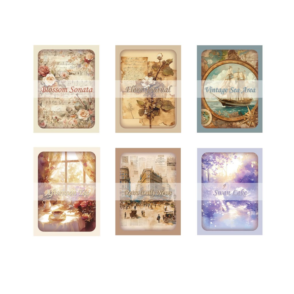

80Pcs/Lot Memo Pads Material Paper Collection Of Antique Paintings Junk Journal Scrapbooking Retro
