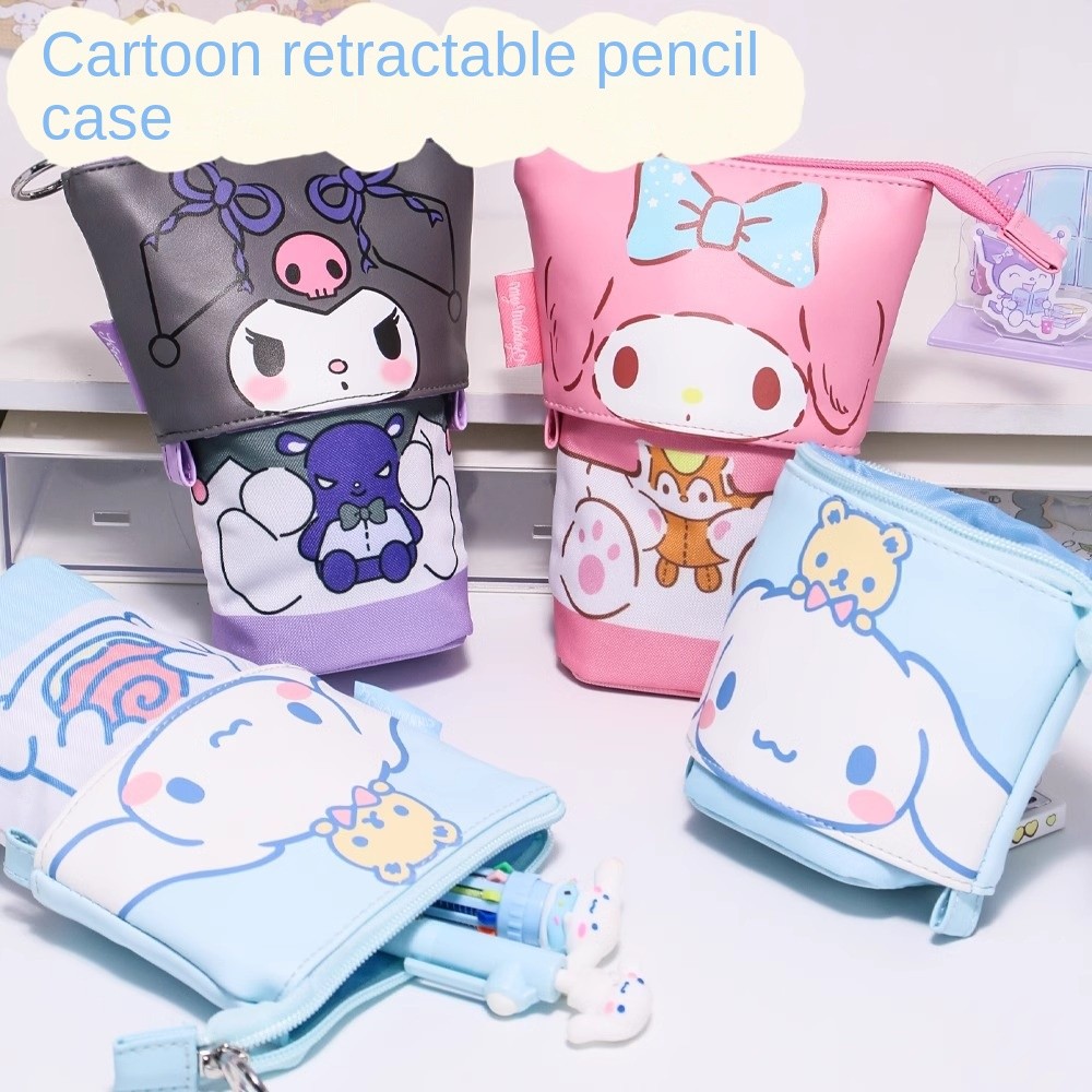 

Sanrio Cute Creative Retractable Pencil Case Kuromi Student Stationery Pencil Case Organizer