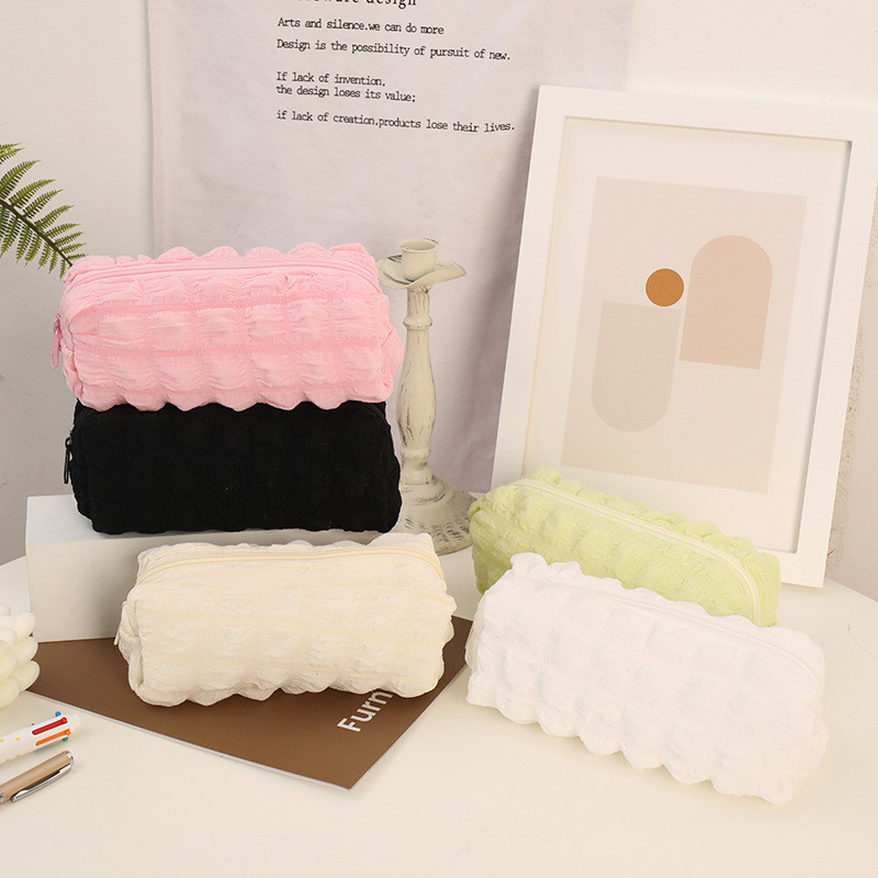 

Puff Pencil Case Kawaii Ins Large Capacity Pencil Pouch Simple Cute Storage Bag Girls Cosmetic Bag