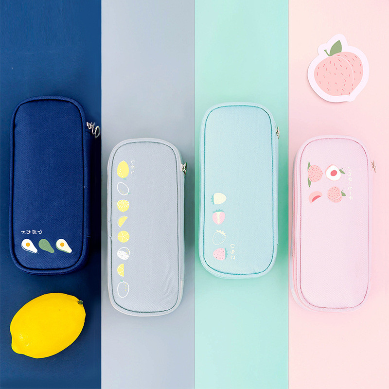 

Bview Art Simple Student Stationery Storage Creative Stationery Box Oxford Cloth Fruit Pencil Bag