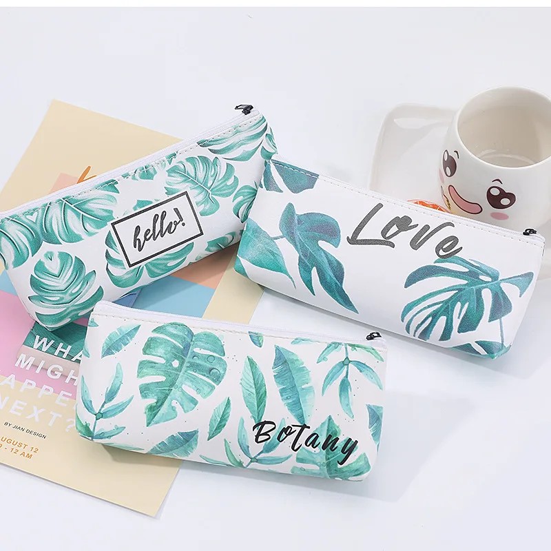 

1Pcs Kawaii Pencil Case Turtle Leaf Gift Estuches School Pencil Box Pencilcase Pencil Bag School