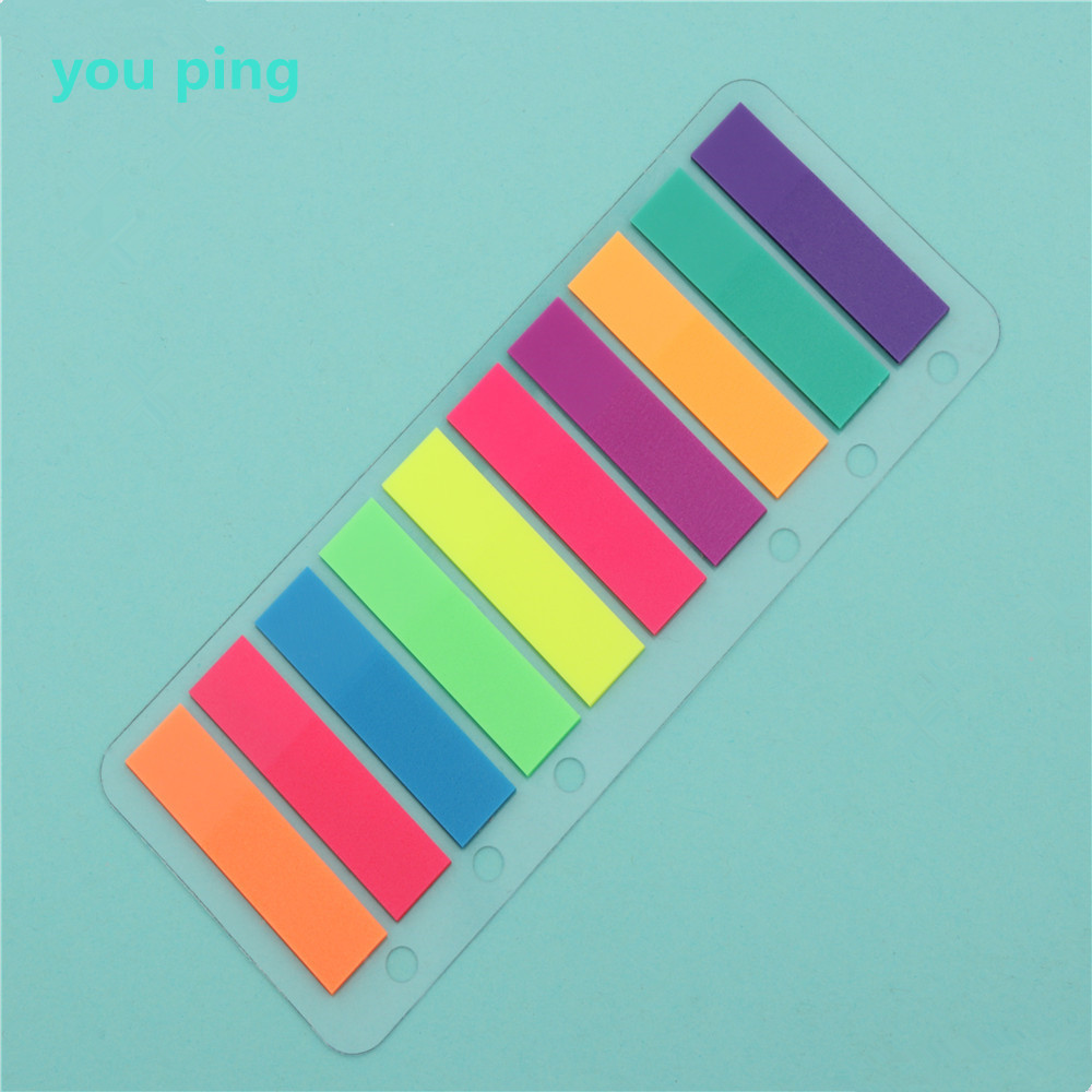 

New Colors 100 /200 Sheets Self Adhesive Memo Pad Sticky Notes Bookmark Point Marker Sticker Paper
