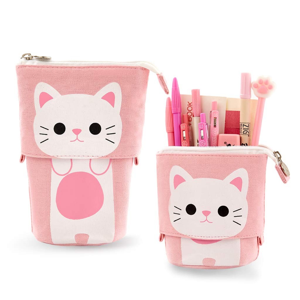 

Transformer Pencil Bag Pen Pouch Canvas Pen Bag Standing Stationery Case Holder Box For Student Girl