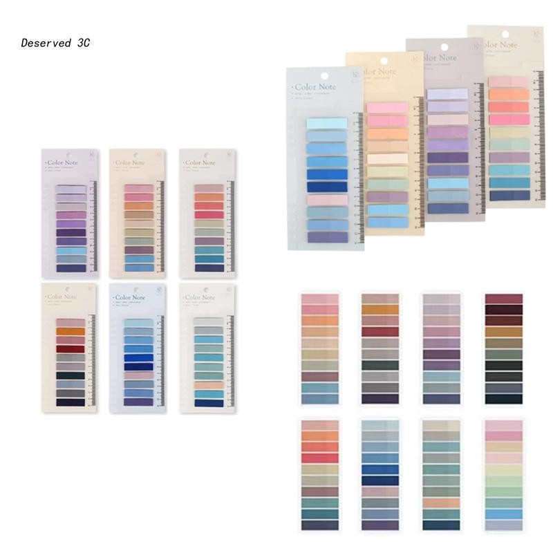 

4/6/8/10/12/14/18 Packs Sticky Tabs Book Tabs, 40/60/80 Color Morandi Sticky Tabs, Color Page Marker