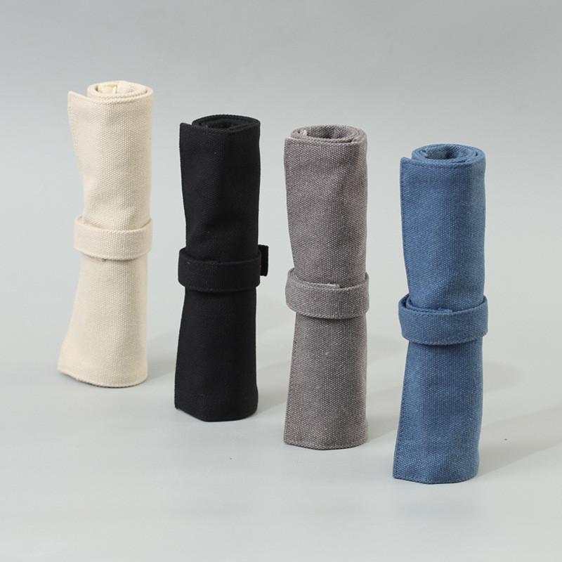 

Large Capacity Pen Curtain Canvas Roll Up Pencil Case Pencil Bag Pencils Case Wrap Roll Holder
