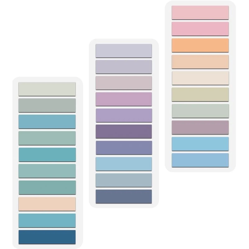 

600Pcs Morandi Page Markers Sticky Note Page Labels Reusable File Index Sticker Tabs Waterproof File