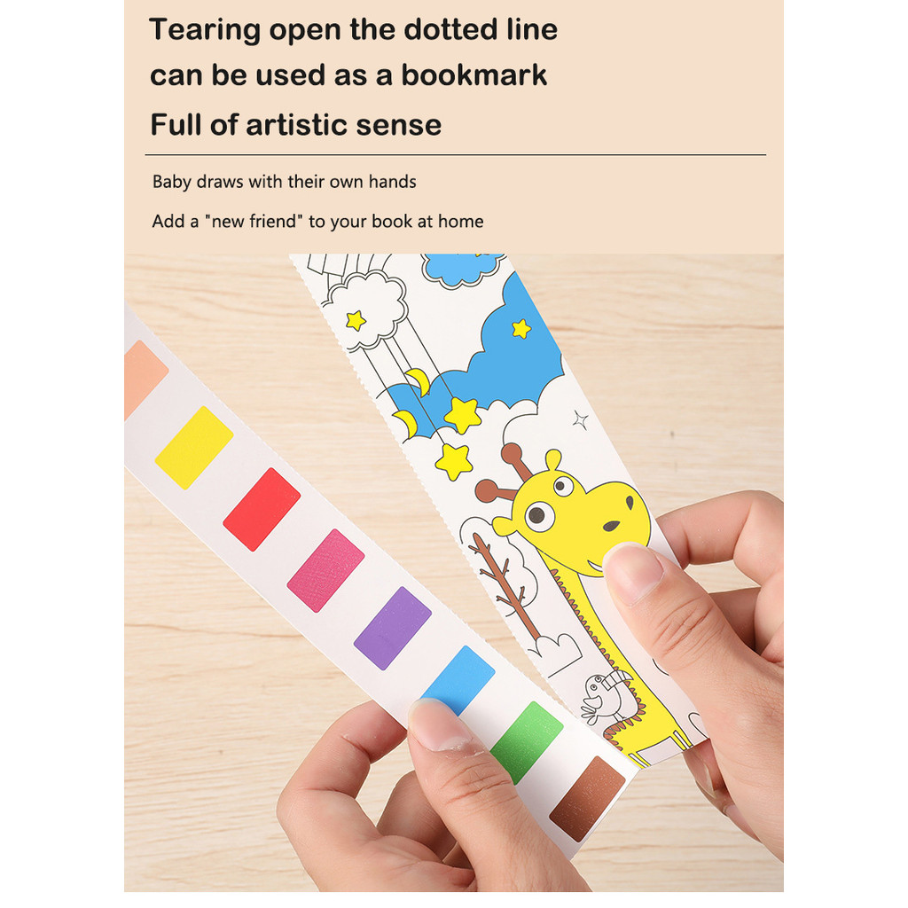 

Watercolor Book Portable Sticky Notes Children Educational Toys Drawing Painting Colored 12 Pages