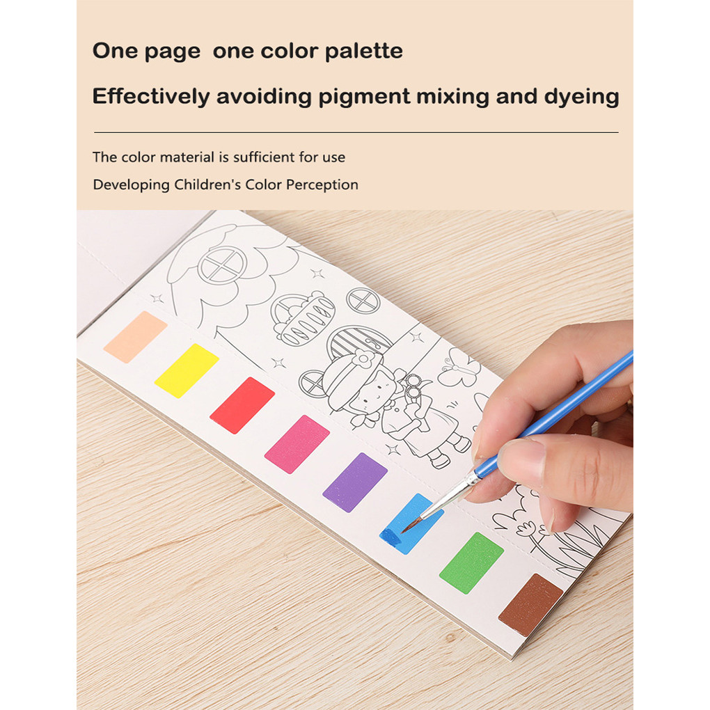 

Drawing Painting Colored 12 Pages Graffiti Paper Bookmark Watercolor Book Portable Sticky Notes