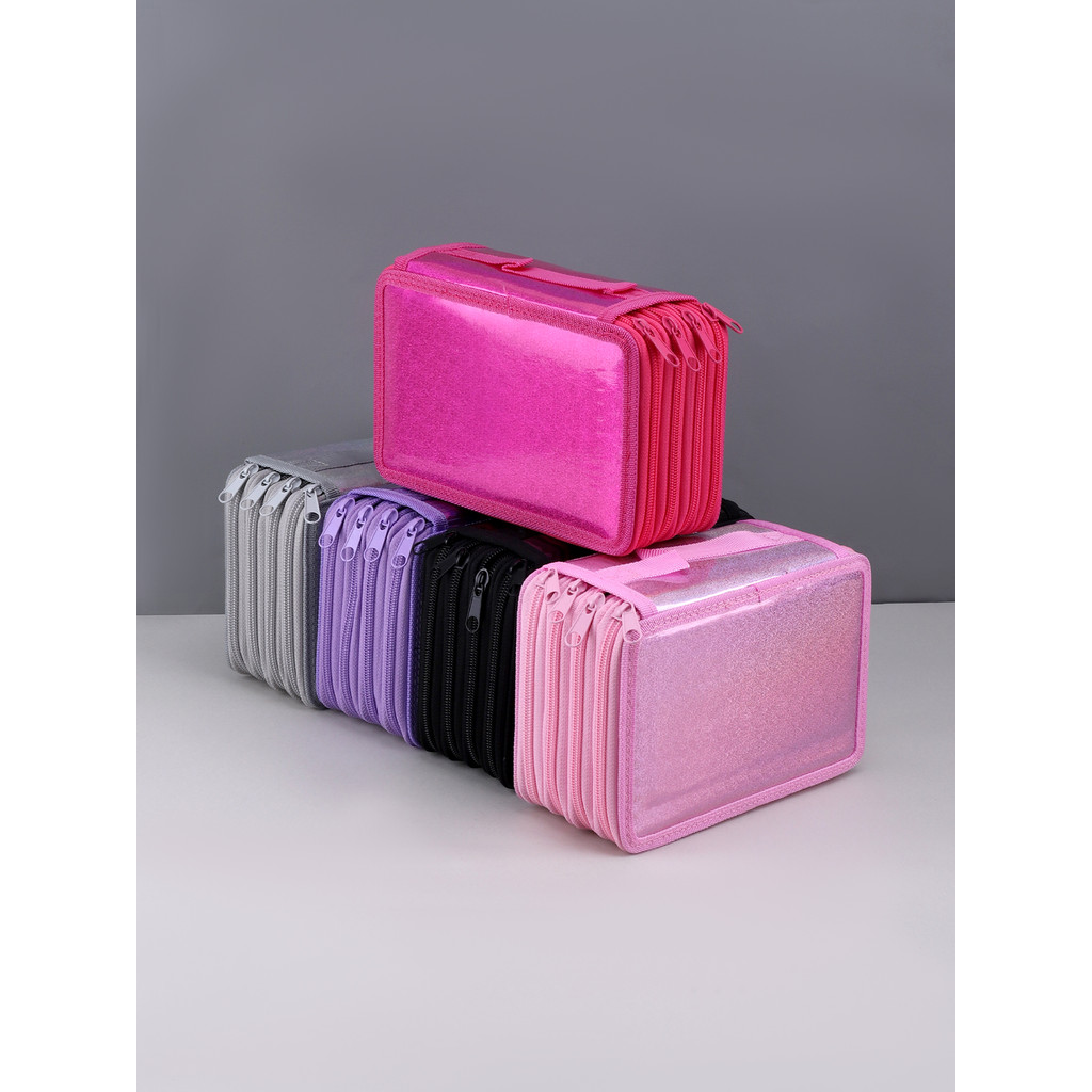 

Pu Material Pencil Case Four-Layer Design Stationery Box Large-Capacity Pencilcase Back-To-School