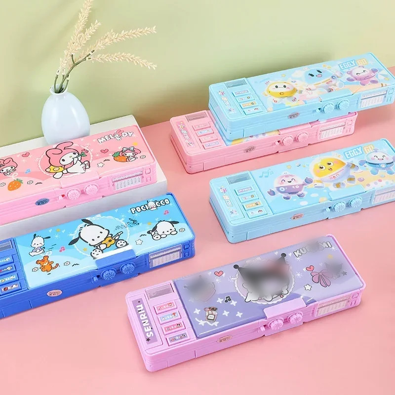

Stationery Box Password Multi-Function Button Primary School Pencil Case Boys And Girls Cute Cartoon