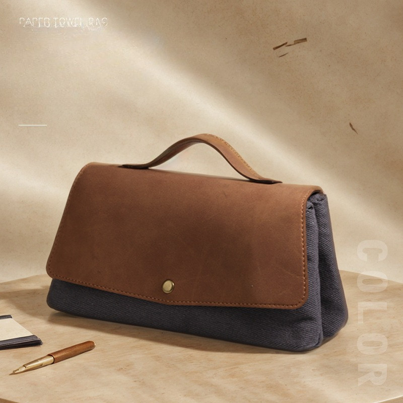 

1 Piece Retro Simplicity Pencil Case For Student Creative Design Canvas Stationery Storage Handbag