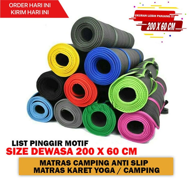 PROMO / Matras Camping Outdoor DEWASA Matras Olahraga Alas Yoga Karpet Senam Yoga Tebal
