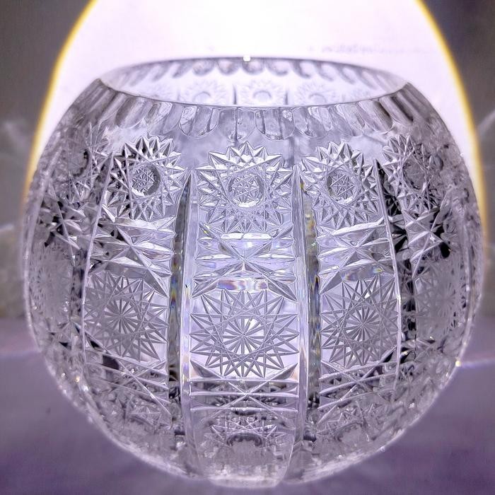 JTTOP" VAS BOLA KRISTAL BOHEMIA BLUE D212