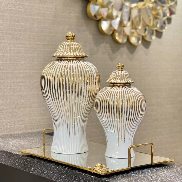 JTTOP" MONAKO CERAMIC GUCI VAS / GUCI VAS BUNGA KERAMIK / GINGER JAR GUCI VAS