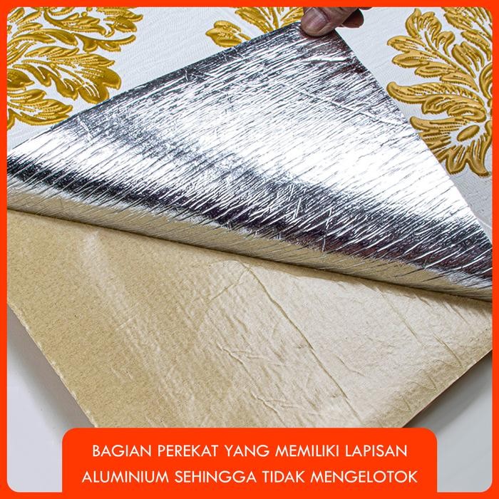 JTTOP" [ISI 5 PCS] WALLPAPER 3D FOAM BATIK SULTAN 3D TEXTURE XPE FOAM WALLPAPER STICKER WALLFOAM 3D