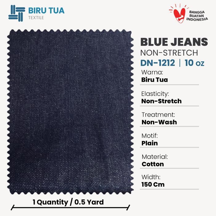 Wearon- Bahan Blue Jeans 10 Oz Non-Stretch / Kain Denim / Celana Denim