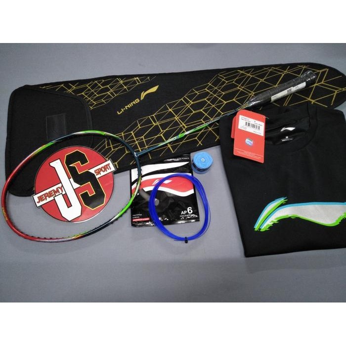 READY Raket Badminton Lining G Force 9 Original Plus Tas Kaos Senar Dan Grip
