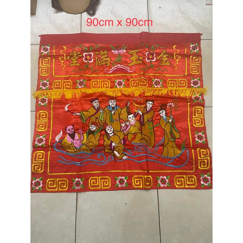 Kain Tokwi Towi Taplak Meja / To Wi 8Dewa 90 X 90Cm