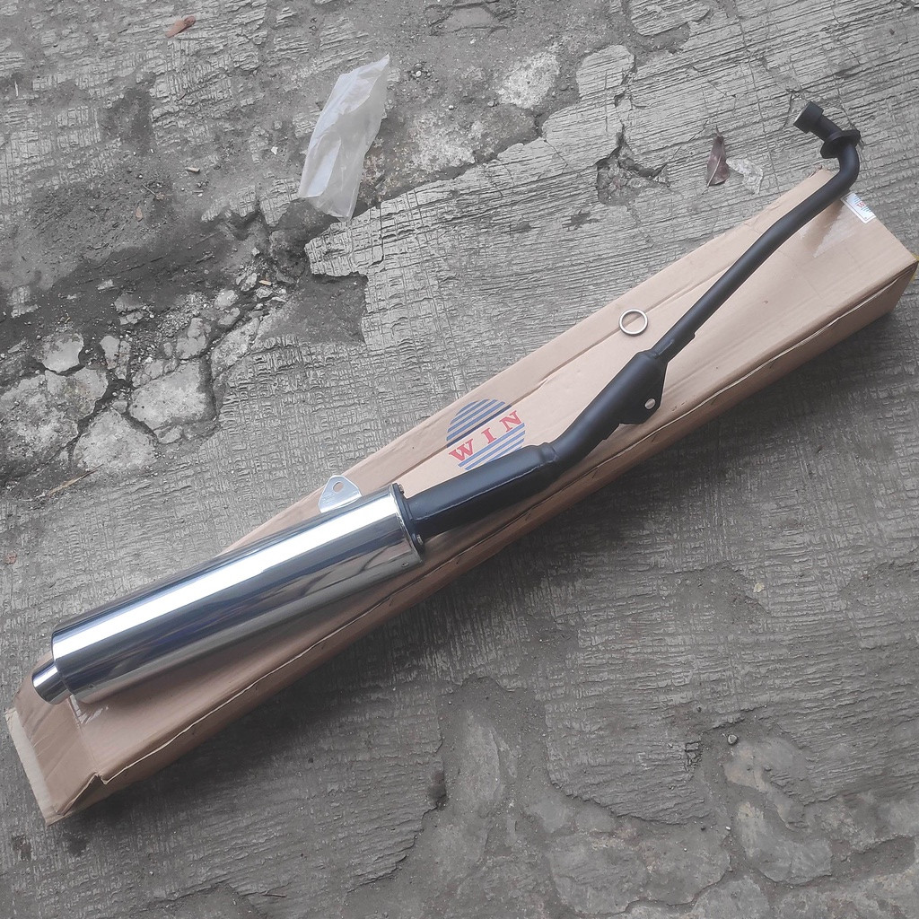 knalpot motor honda supra x 125 batman asli ori WIN bonus paking knalpot