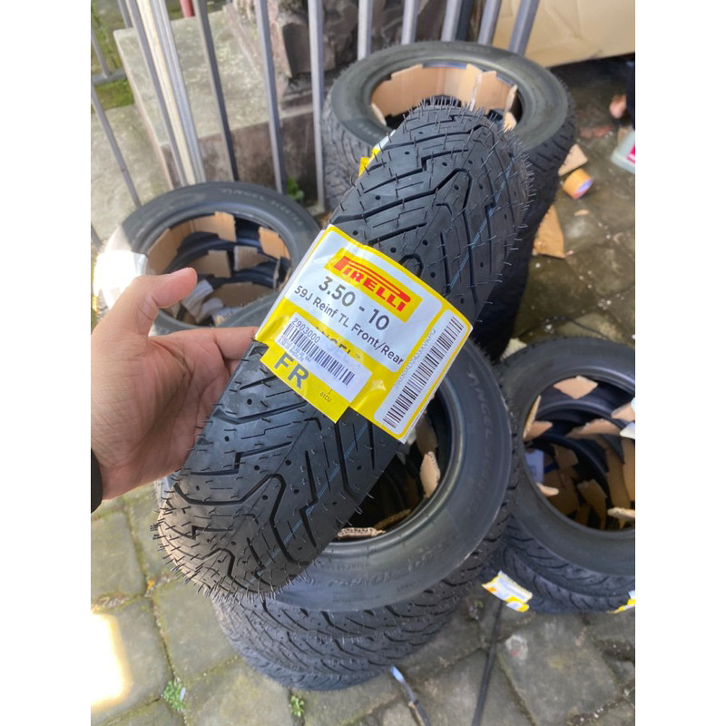 ban tubeless pirelli angel scooter 3.50-10 ring 10 vespa
