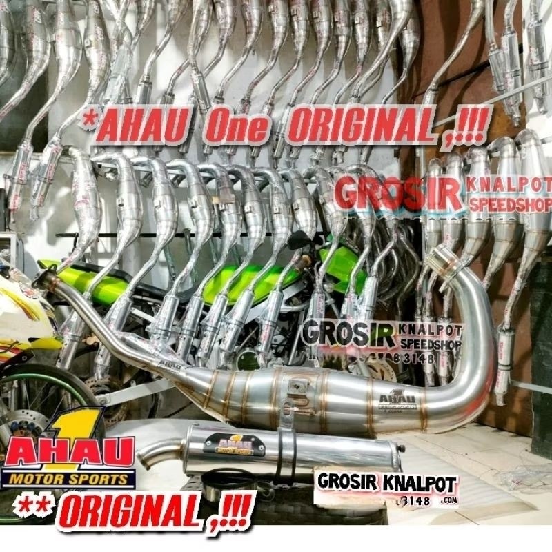 Knalpot AHAU One Ahau1 ORIGINAL Stainles Leher L PRES 40 39 New Model Cobra Kawasaki Ninja RR KRR R