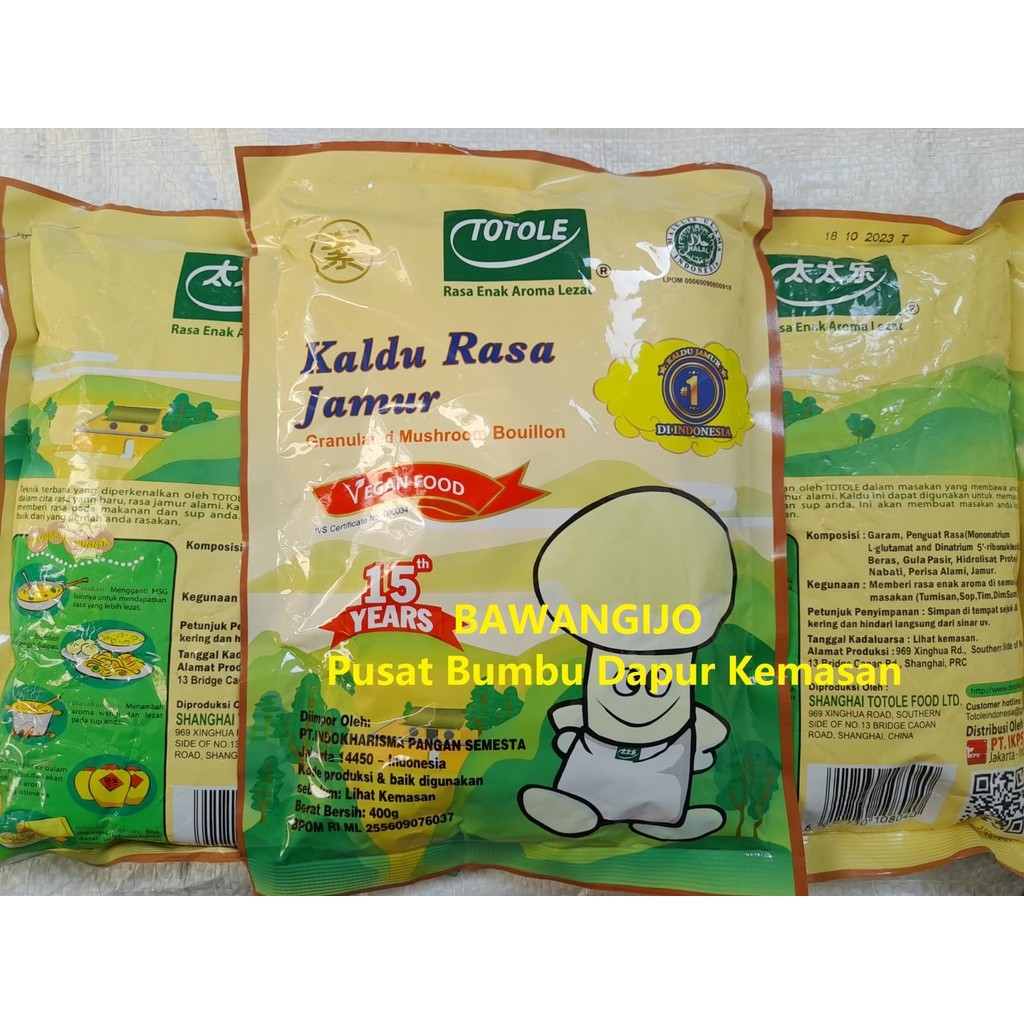 

Kaldu Rasa Jamur TOTOLE 400gr Vegan Food Mushroom Bouillon